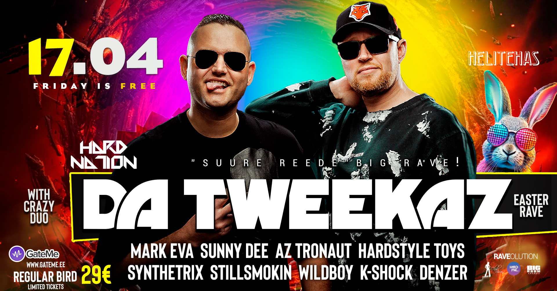 Hard Nation Easter Rave w' Da Tweekaz x 17.04.25, Helitehas – GateMe